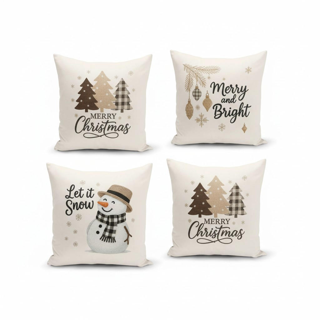KISSENBEZUG-SET Artfchrst4-113 43/43 cm  - Multicolor, Basics, Textil (43/43cm) - X-Mas