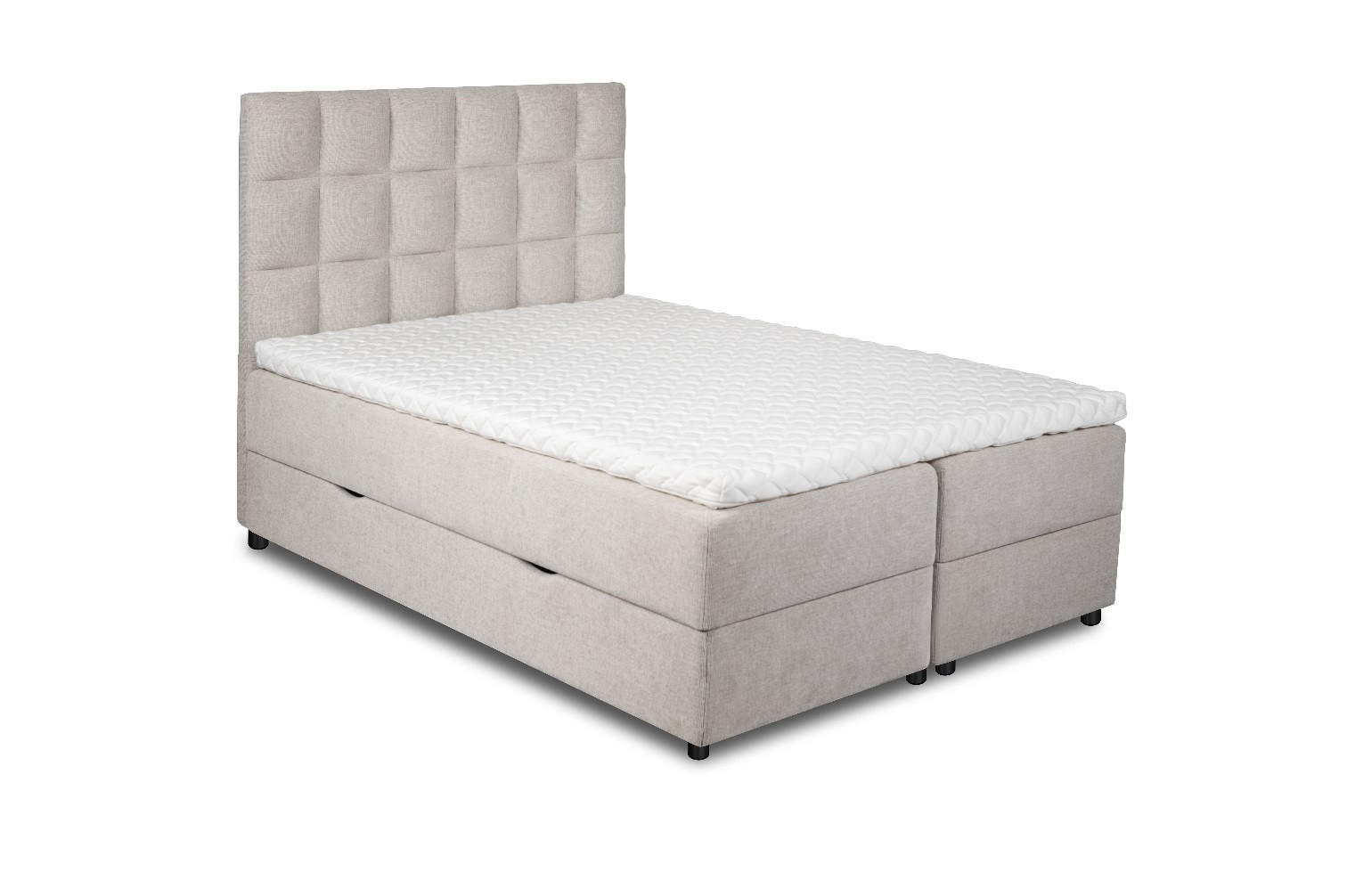 KONTINENTALSÄNG 140/200 cm  i mörkgrå  - mörkgrå/svart, Design, metall/trämaterial (140/200cm) - Elegando
