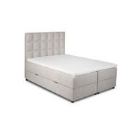 KONTINENTALSÄNG 160/200 cm  i mörkgrå  - mörkgrå/svart, Design, metall/trämaterial (160/200cm) - Elegando