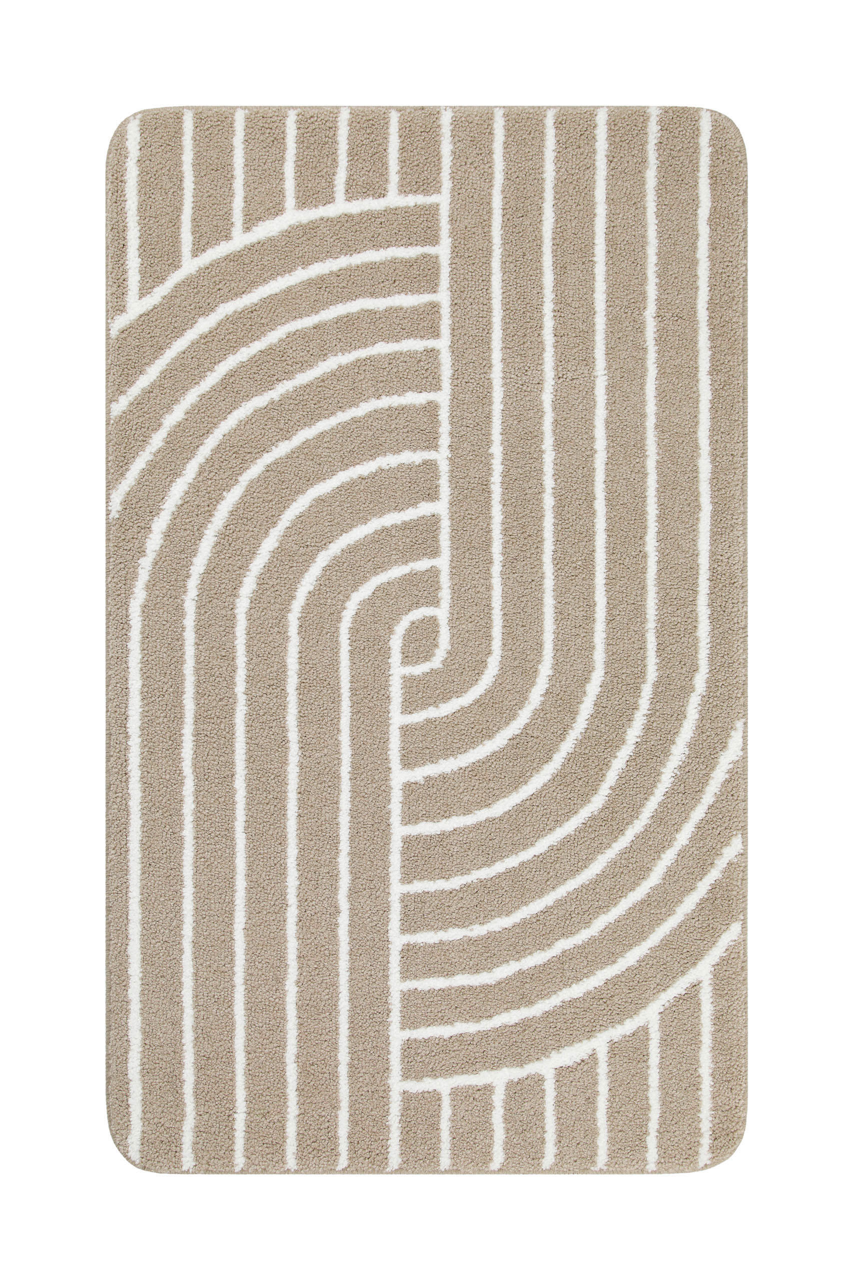 BADTEPPICH Beige 70/120 cm  - Beige, Basics, Kunststoff/Textil (70/120cm) - WECON HOME BASIC