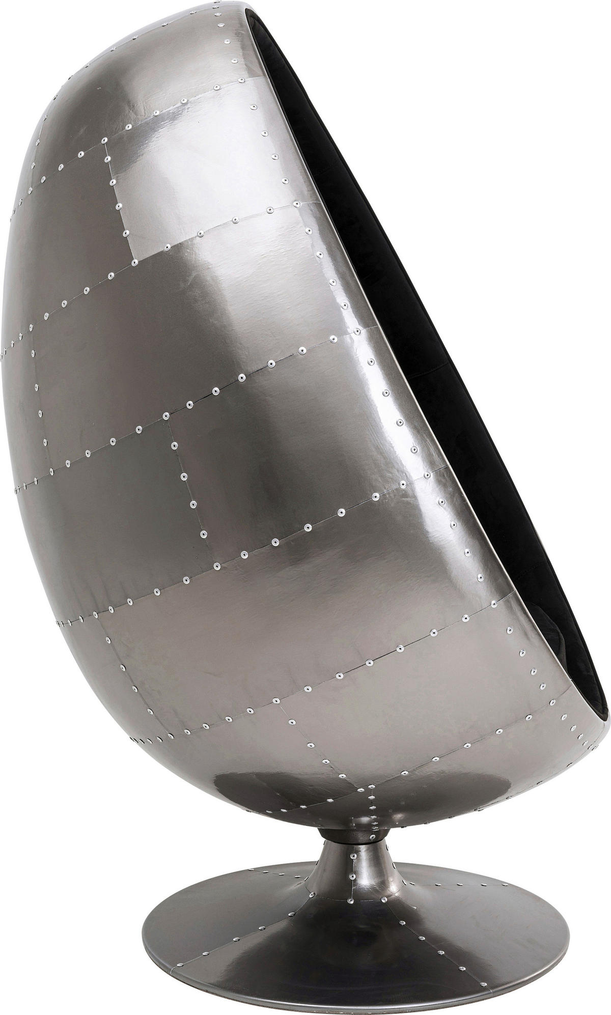 DESIGNSESSEL in Samt Anthrazit, Silberfarben  - Anthrazit/Silberfarben, Design, Kunststoff/Textil (96/105/75cm) - Kare-Design