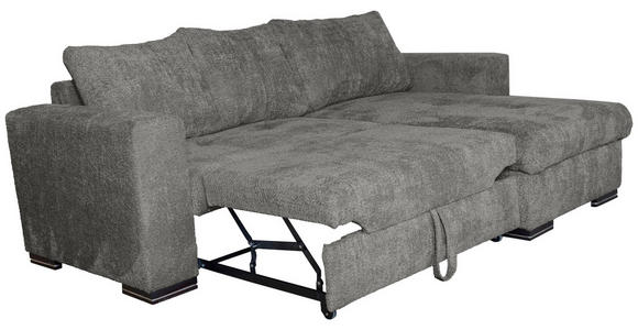 ECKSOFA Grau Webstoff  - Braun/Grau, KONVENTIONELL, Holz/Textil (170/235cm) - Carryhome