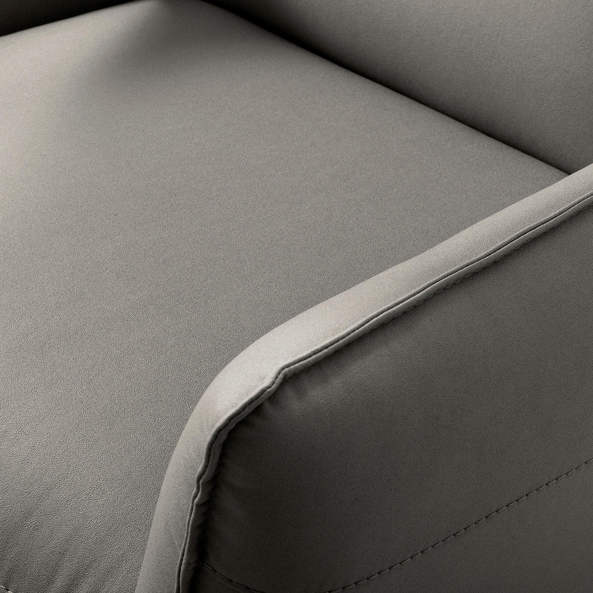 RELAXSESSEL Textil Grau  - Schwarz/Grau, Design, Textil/Metall (77/107/88cm) - Livetastic