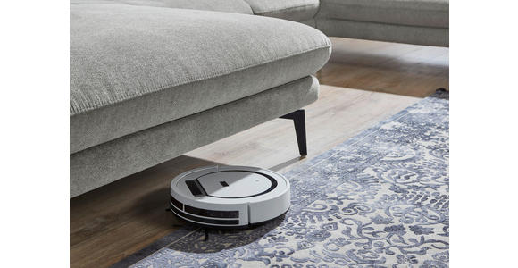 ECKSOFA Hellgrau Webstoff  - Hellgrau/Schwarz, Design, Textil/Metall (184/284cm) - Dieter Knoll