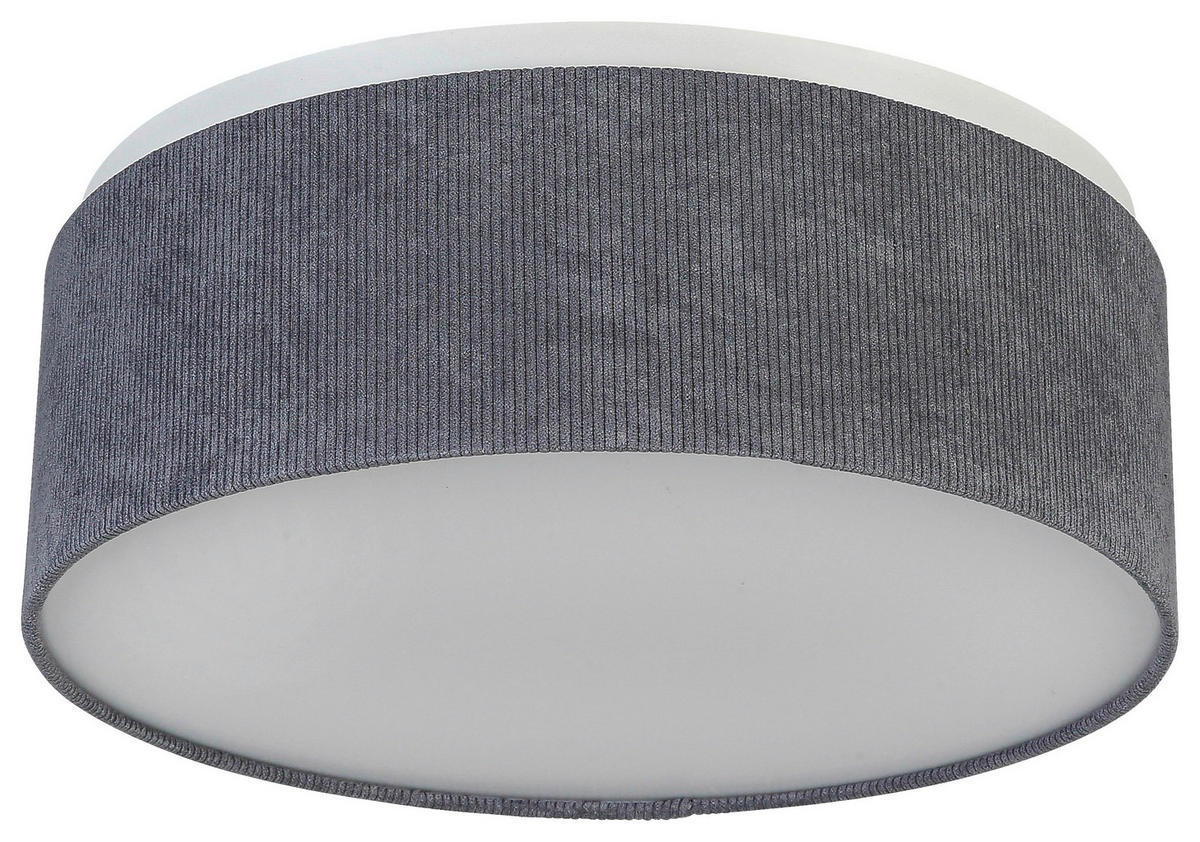 DECKENLEUCHTE 40/15 cm   - Anthrazit, Trend, Kunststoff/Textil (40/15cm) - Novel