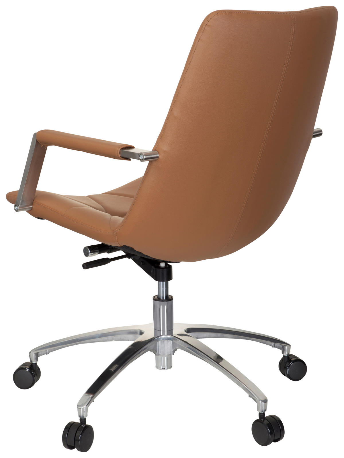 DREHSTUHL Lederlook Braun  - Braun, MODERN, Kunststoff/Textil (56/101/73cm) - MID.YOU