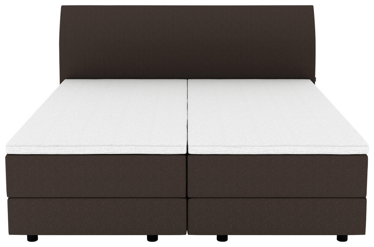 BOXSPRINGBETT 180/200 cm  in Braun  - Schwarz/Braun, KONVENTIONELL, Kunststoff/Textil (180/200cm) - Musterring