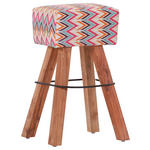 BARHOCKER Flachgewebe Creme, Orange, Pink, Hellblau Typenauswahl  - Pink/Creme, LIFESTYLE, Holz/Textil (40/75/33cm) - Landscape