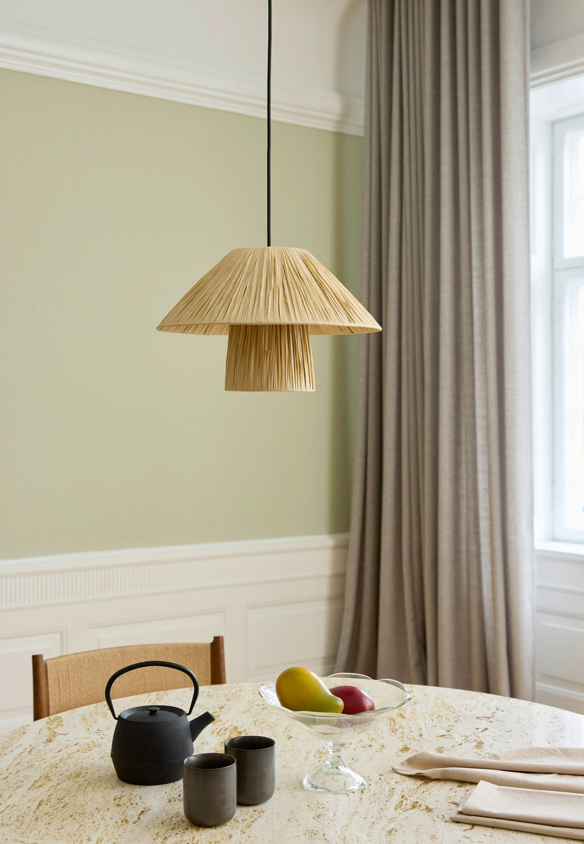 HÄNGELEUCHTE 40/120 cm  - Braun, Natur, Naturmaterialien/Metall (40/120cm) - Osram