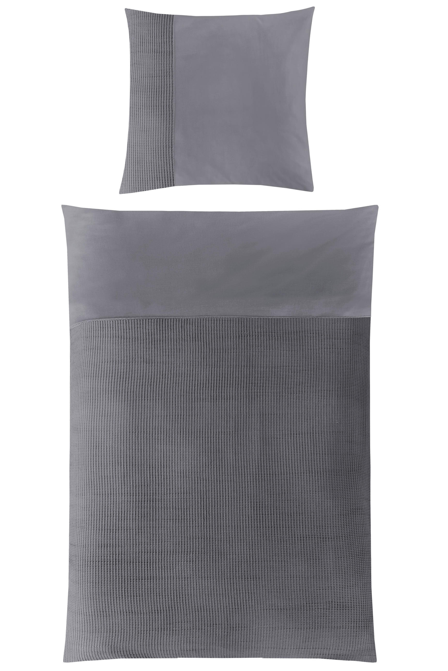 BETTWÄSCHE Waffelpiqué 155/220 cm  - Anthrazit, Design, Textil (155/220cm) - Novel