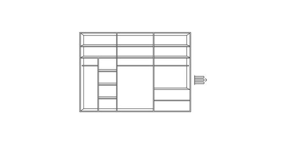 DREHTÜRENSCHRANK  in Anthrazit, Eiche Artisan  - Anthrazit/Schwarz, KONVENTIONELL, Holzwerkstoff/Metall (300/223/62cm) - Novel