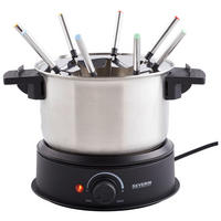 FONDUESET FO 2470  - Schwarz, Basics, Kunststoff/Metall (30/23,5/25,5cm) - Severin