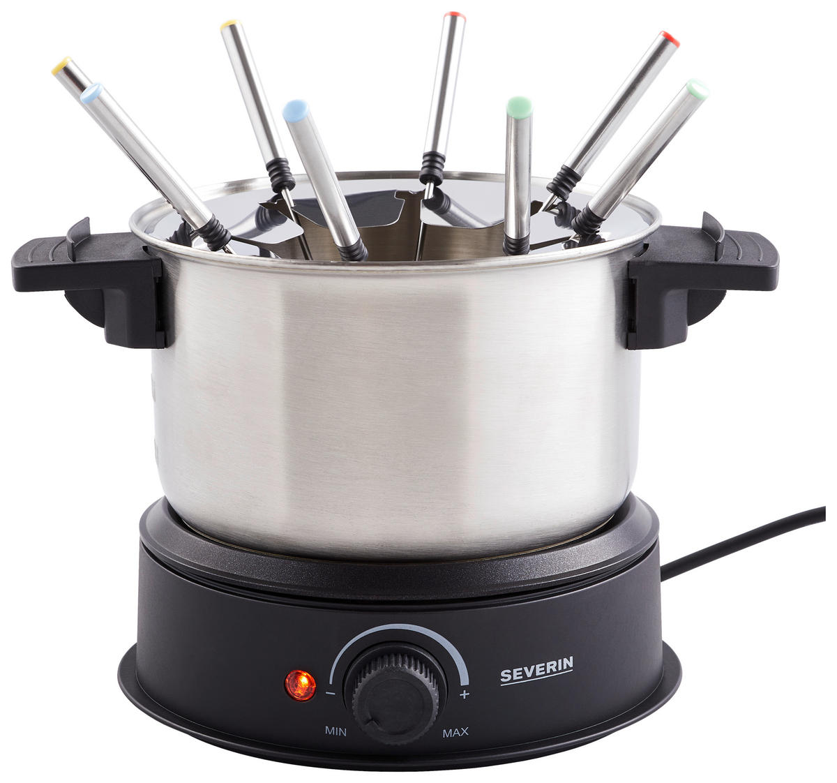 FONDUESET FO 2470  - Schwarz, Basics, Kunststoff/Metall (30/23,5/25,5cm) - Severin