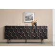 SIDEBOARD  200/80/40 cm  - Schwarzbraun/Schwarz, LIFESTYLE, Holz/Metall (200/80/40cm) - Landscape