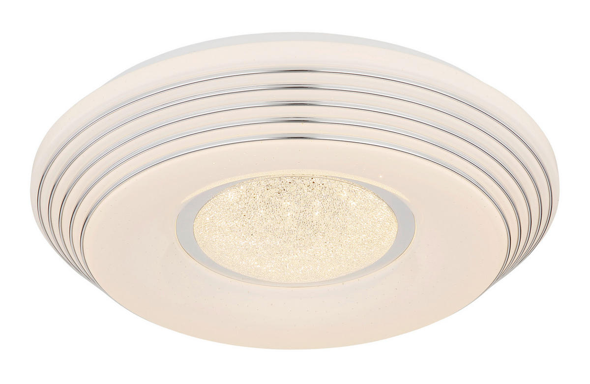 LED-DECKENLEUCHTE 24 W  39/8,3 cm    - Klar/Chromfarben, Design, Kunststoff/Metall (39/8,3cm) - Globo