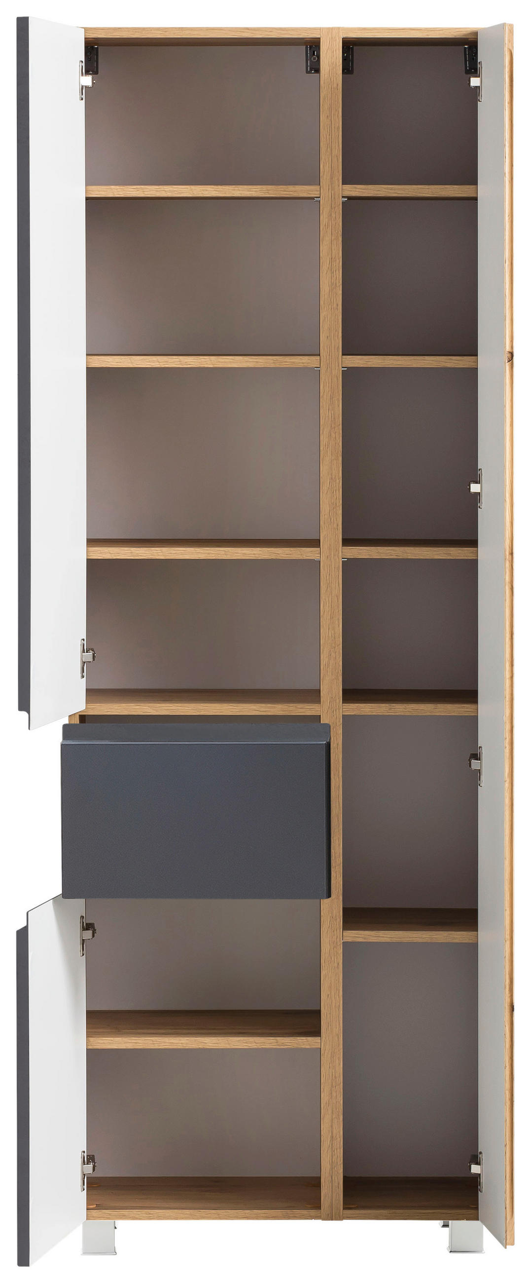 HOCHSCHRANK 65/180/35 cm  - Eiche Wotan/Grau, MODERN, Holzwerkstoff (65/180/35cm) - Held