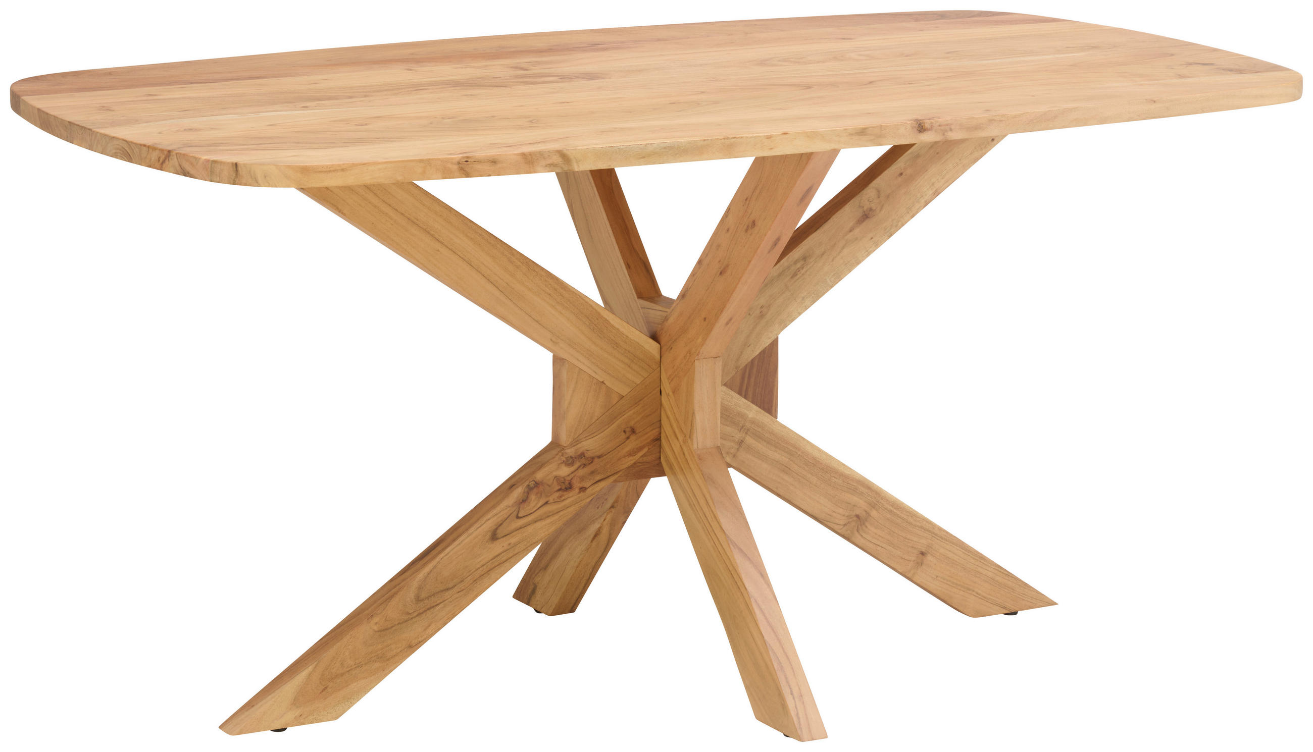 JÍDELNÍ STŮL, akácie, barvy akácie, 160/85/76 cm - barvy akácie, Moderní, kov/dřevo (160/85/76cm) - MID.YOU