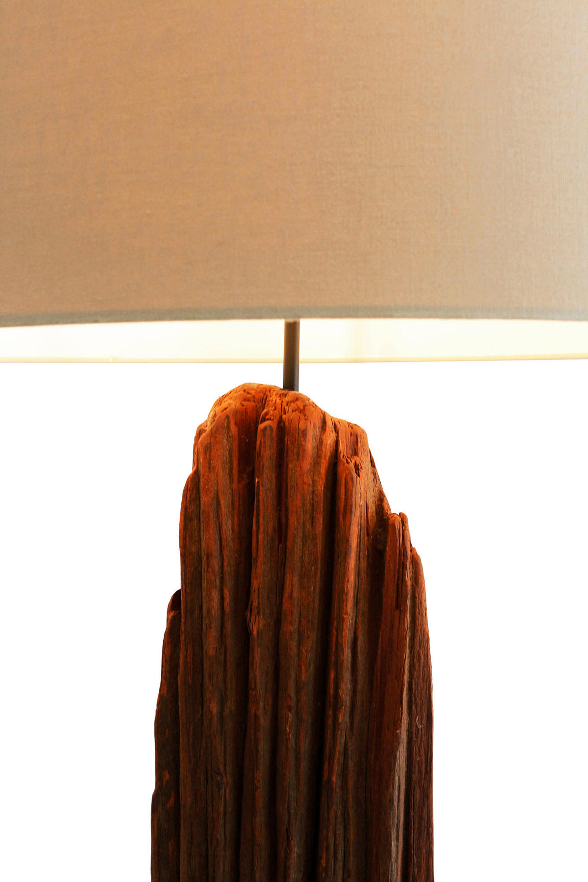 STEHLEUCHTE  30/175/30 cm   - Schwarz/Naturfarben, Design, Holz/Textil (30/175/30cm) - P & B