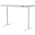 SCHREIBTISCH höhenverstellbar  - Weiß, Design, Holzwerkstoff/Kunststoff (160/80/73-118cm) - Novel
