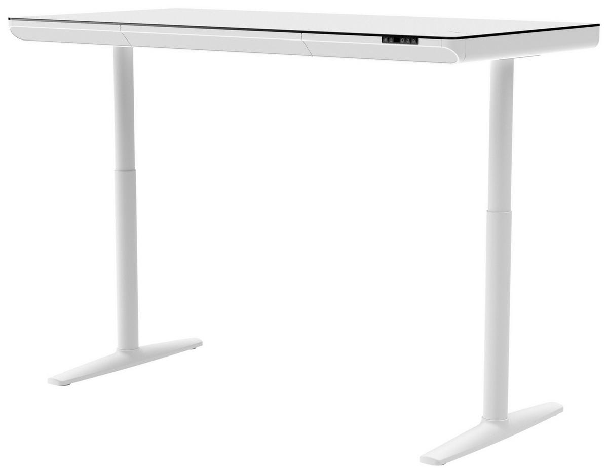 SCHREIBTISCH 160/80/73-118 cm  in Weiß  - Weiß, Design, Holzwerkstoff/Kunststoff (160/80/73-118cm) - Novel