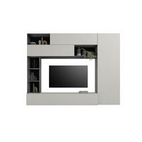 WOHNWAND 5-teilig  in Anthrazit, Greige  272/209/40 cm  - Greige/Anthrazit, MODERN, Holzwerkstoff/Kunststoff (272/209/40cm) - Carryhome