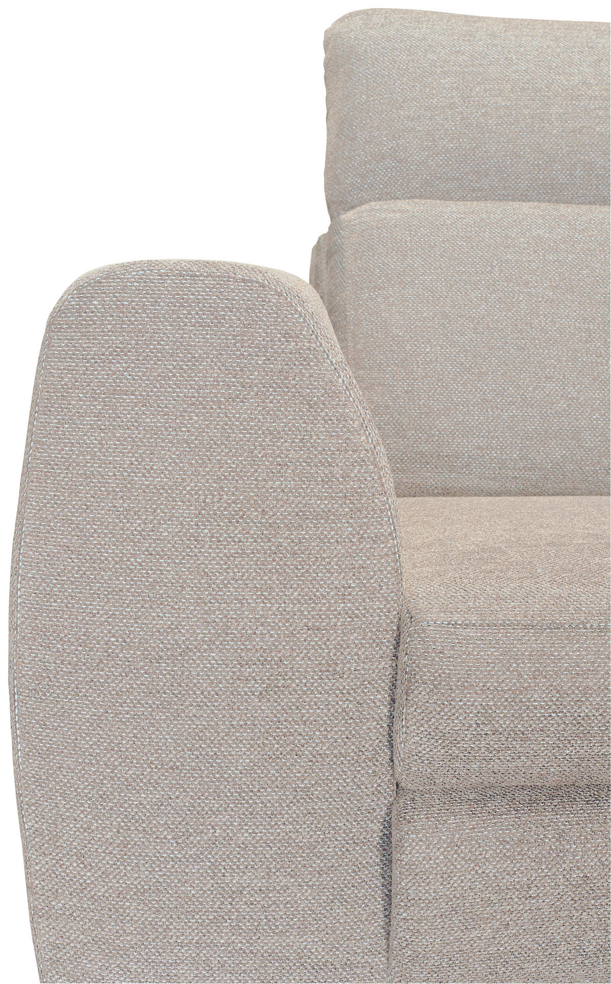 ECKSOFA Beige Chenille  - Beige/Schwarz, KONVENTIONELL, Textil/Metall (266/185cm) - Carryhome