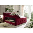 BOXSPRINGBETT 180/200 cm  in Weinrot  - Weinrot/Schwarz, KONVENTIONELL, Kunststoff/Textil (180/200cm) - Esposa