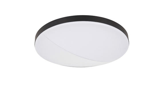 LED-DECKENLEUCHTE 45/10,5 cm   - Schwarz, Design, Kunststoff/Metall (45/10,5cm) - Novel