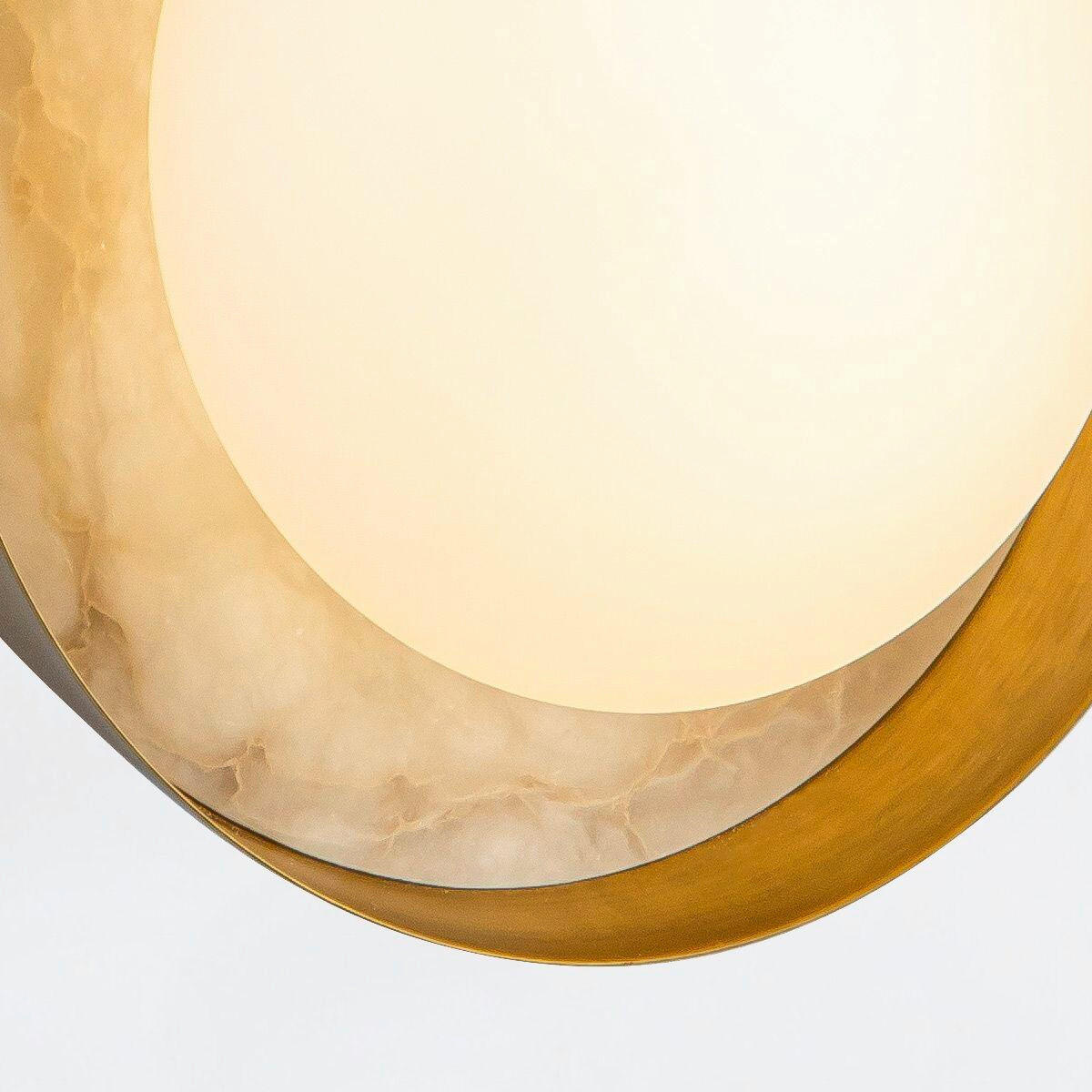 LED-WANDLEUCHTE    - Messingfarben, KONVENTIONELL, Glas/Stein (21,6/21,6/0,91cm) - Elstead Lighting