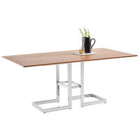ESSTISCH in Metall, Holz 180/95/75 cm  - Edelstahlfarben/Eichefarben, Design, Holz/Metall (180/95/75cm) - Joop!