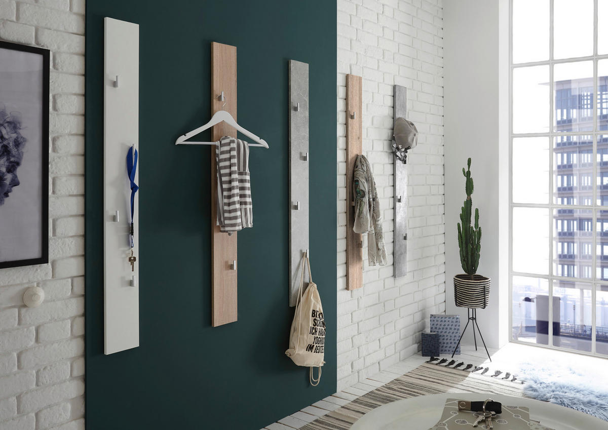 GARDEROBENPANEEL  in 14/115/2 cm  - Weiss, Konventionell, Holzwerkstoff (14/115/2cm) - Xora