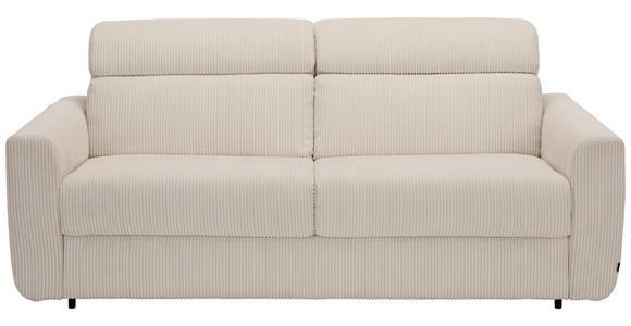 SCHLAFSOFA Cord Sandfarben  - Sandfarben/Schwarz, Design, Kunststoff/Textil (200/84/98cm) - Novel
