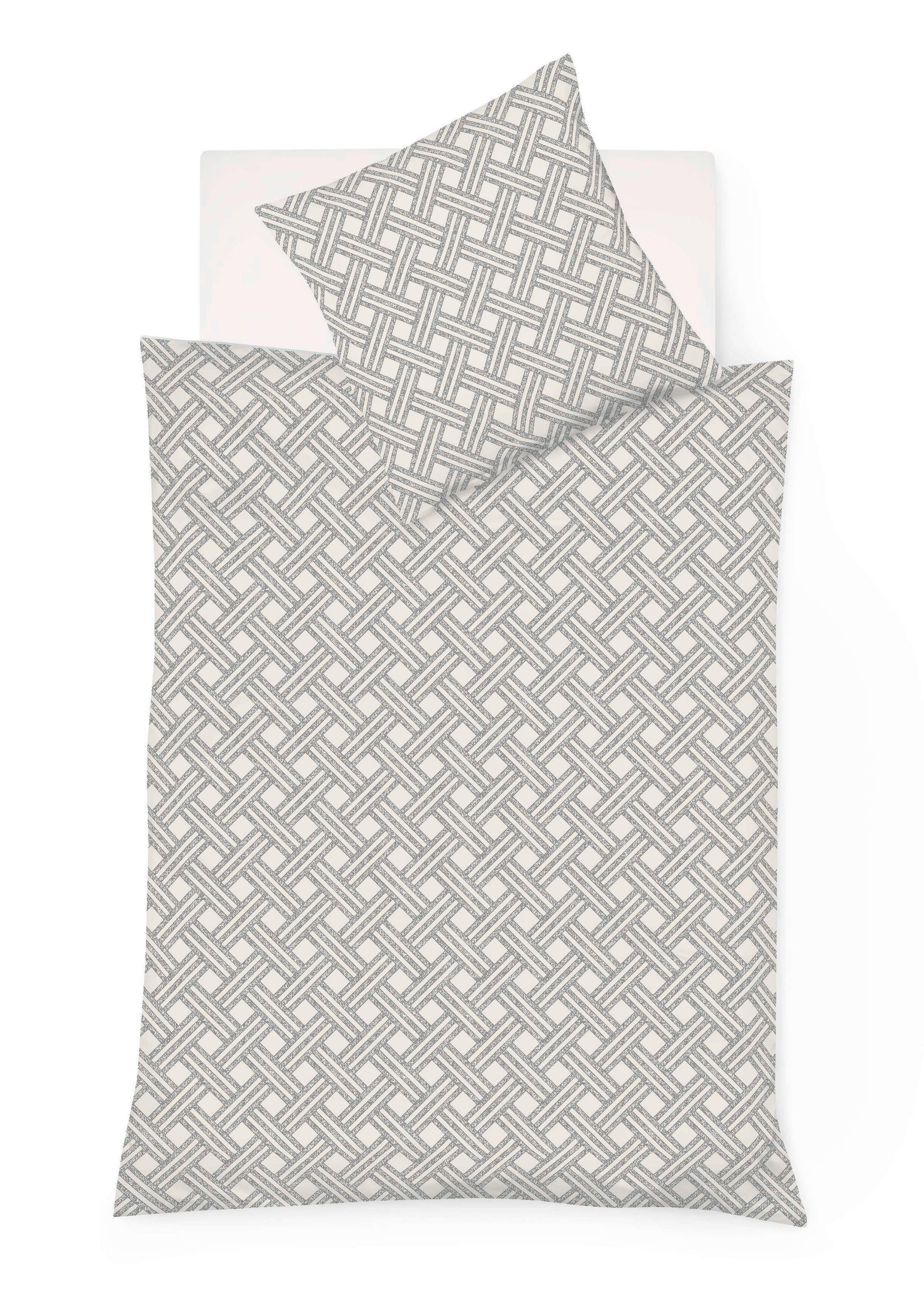 Fleuresse Bettwäsche Black Premium Damast Grau 200x200 cm