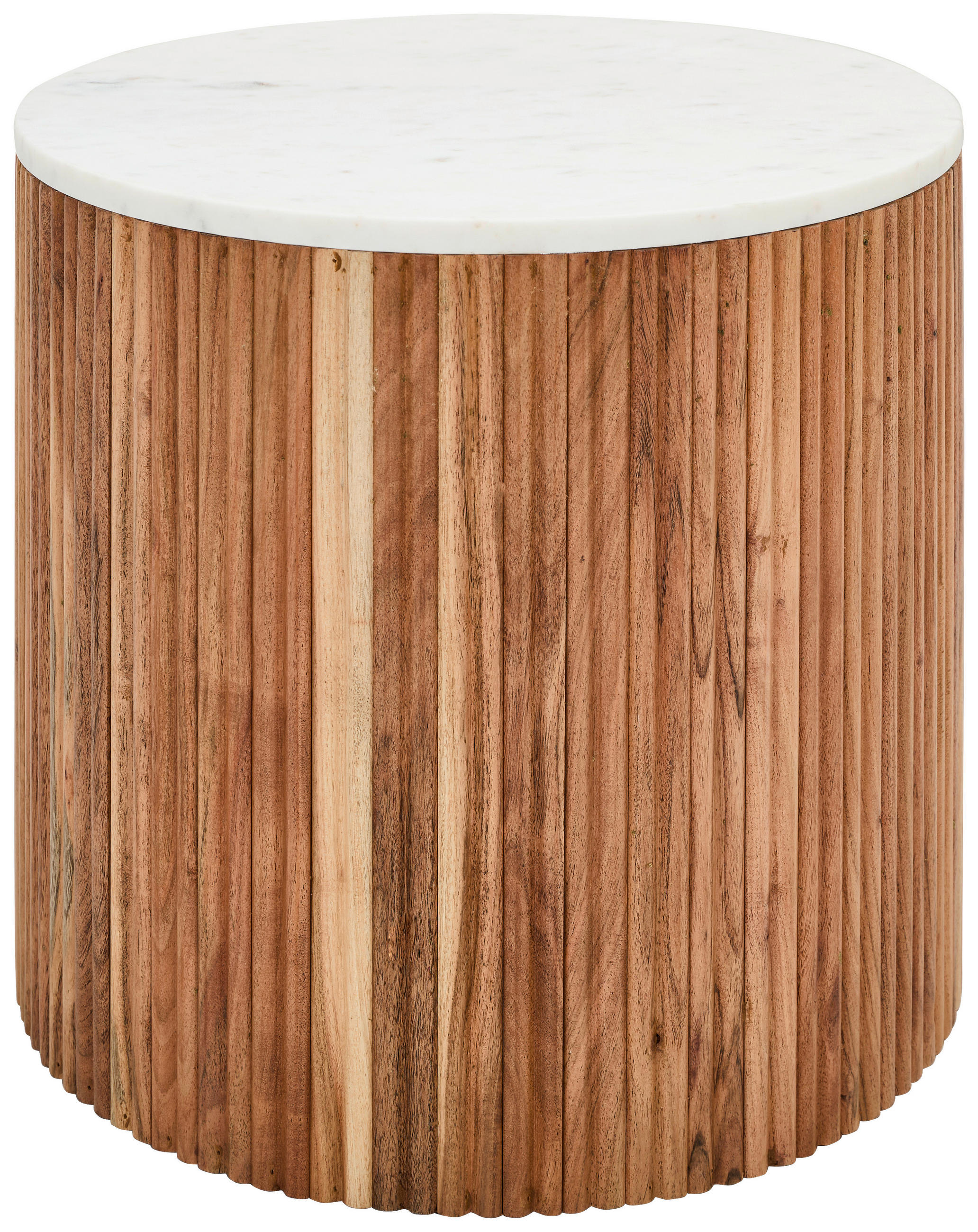 KONFERENČNÍ STOLEK, akácie, bílá, barvy akácie - bílá/barvy akácie, Design, dřevo/kámen (50/45/50cm) - MID.YOU