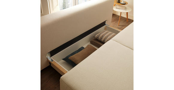 BOXSPRINGSOFA  in Webstoff Dunkelgrau  - Dunkelgrau/Naturfarben, Design, Holz/Textil (205/93/108cm) - Venda