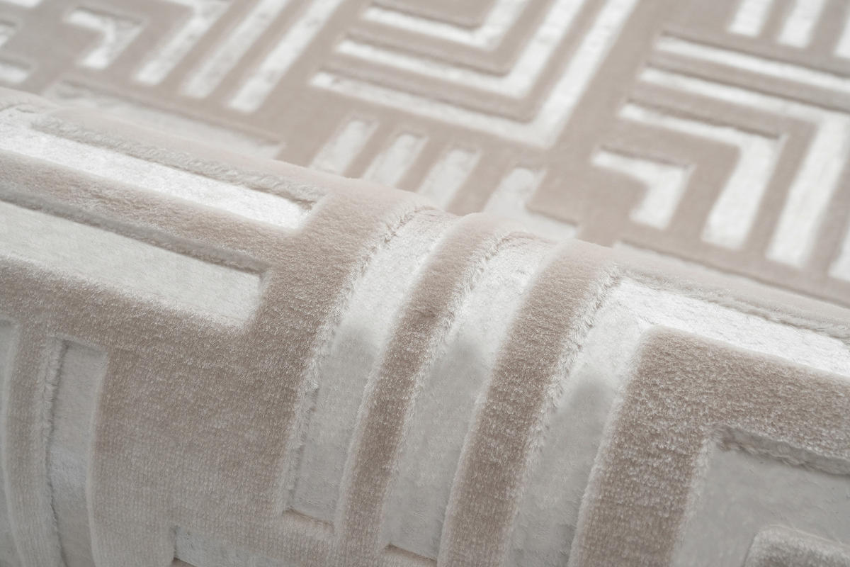 FLACHWEBETEPPICH  Wohnzimmer 160/220 cm Calma Beige rechteckig  - Beige, Basics, Textil (160/220cm) - Kayoom