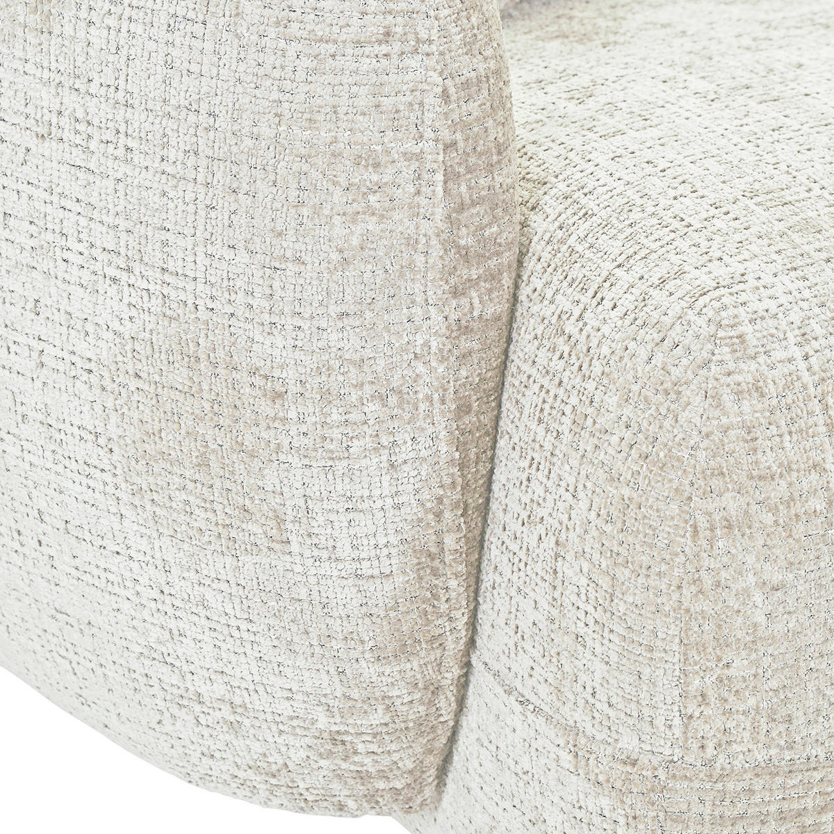 BIGSOFA Chenille Creme  - Creme/Schwarz, MODERN, Kunststoff/Textil (270/112/125cm) - Carryhome