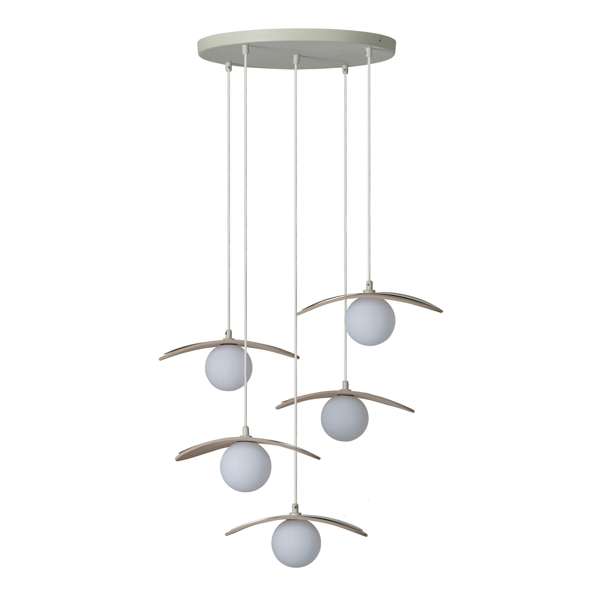 HÄNGELEUCHTE 50/50/150 cm  - Beige, Design, Glas/Textil (50/50/150cm) - Osram