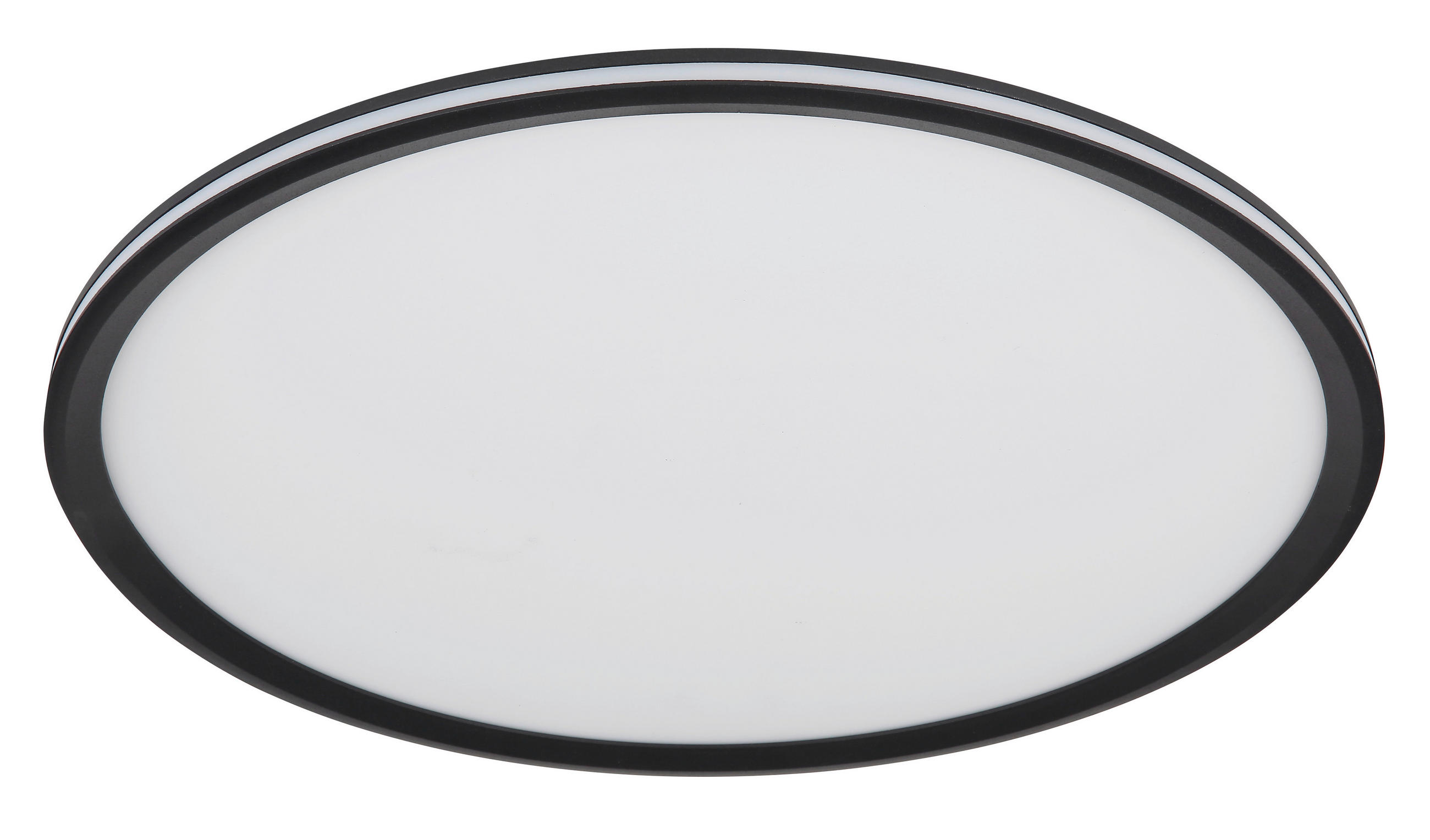 LED-DECKENLEUCHTE 50/5 cm   - Opal/Schwarz, Design, Kunststoff/Metall (50/5cm) - Globo