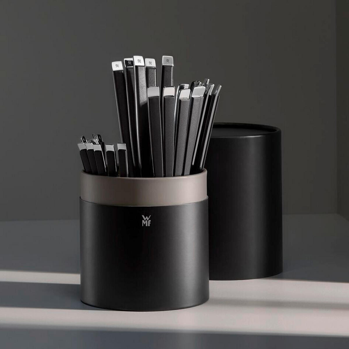 BESTECKSET Emotion 30-teilig Edelstahl  für 6 Personen  - Lavagrau, Basics, Metall (12,5/12,5/25cm) - WMF