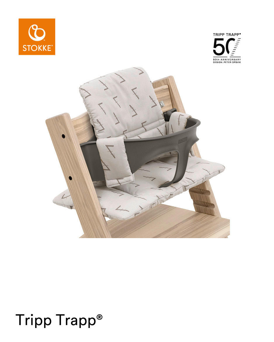 HOCHSTUHLEINLAGE Tripp Trapp  - Grau, Basics, Textil (28/21/7cm) - Stokke