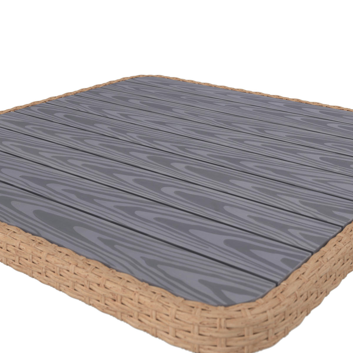 JEDÁLENSKÁ TERASOVÁ SÚPRAVA 6-dielne, kov, plast, textil - prírodná farba/svetlosivá, Modern, kov/textil - Ambia Garden