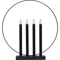 LED-KERZE  - Schwarz, Basics, Holz/Kunststoff (42/7,5/45cm) - Eglo