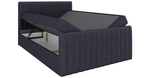 BOXBETT 140/200 cm  in Graphitfarben  - Schwarz/Graphitfarben, Basics, Kunststoff/Textil (140/200cm) - Carryhome