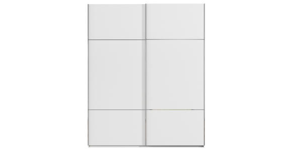 SCHWEBETÜRENSCHRANK 162/223/68 cm 2-türig Weiß - Chromfarben/Weiß, KONVENTIONELL, Holzwerkstoff/Metall (162/223/68cm) - Novel