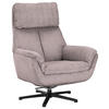 RELAXSESSEL in Textil Altrosa  - Schwarz/Altrosa, Design, Textil/Metall (79/108/89cm) - Beldomo Style
