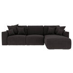 ECKSOFA  in Lederlook Dunkelbraun  293/195 cm  - Chromfarben/Dunkelbraun, KONVENTIONELL, Kunststoff/Textil (293/195cm) - Carryhome