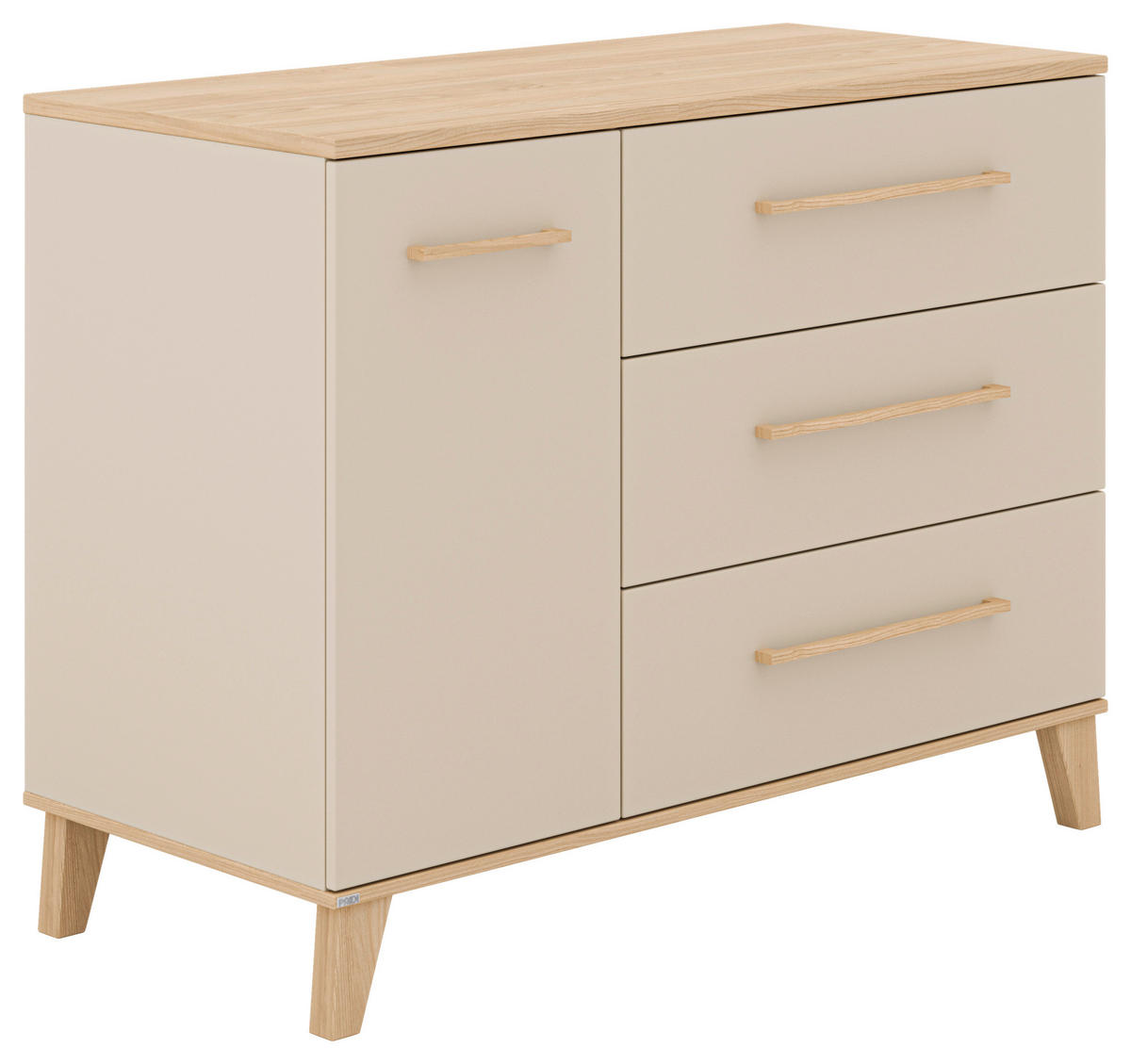 SIDEBOARD 123,5/94,9/55,6 cm  in Naturfarben, Beige, Kaschmir  - Kaschmir/Beige, Design, Holzwerkstoff (123,5/94,9/55,6cm) - Paidi