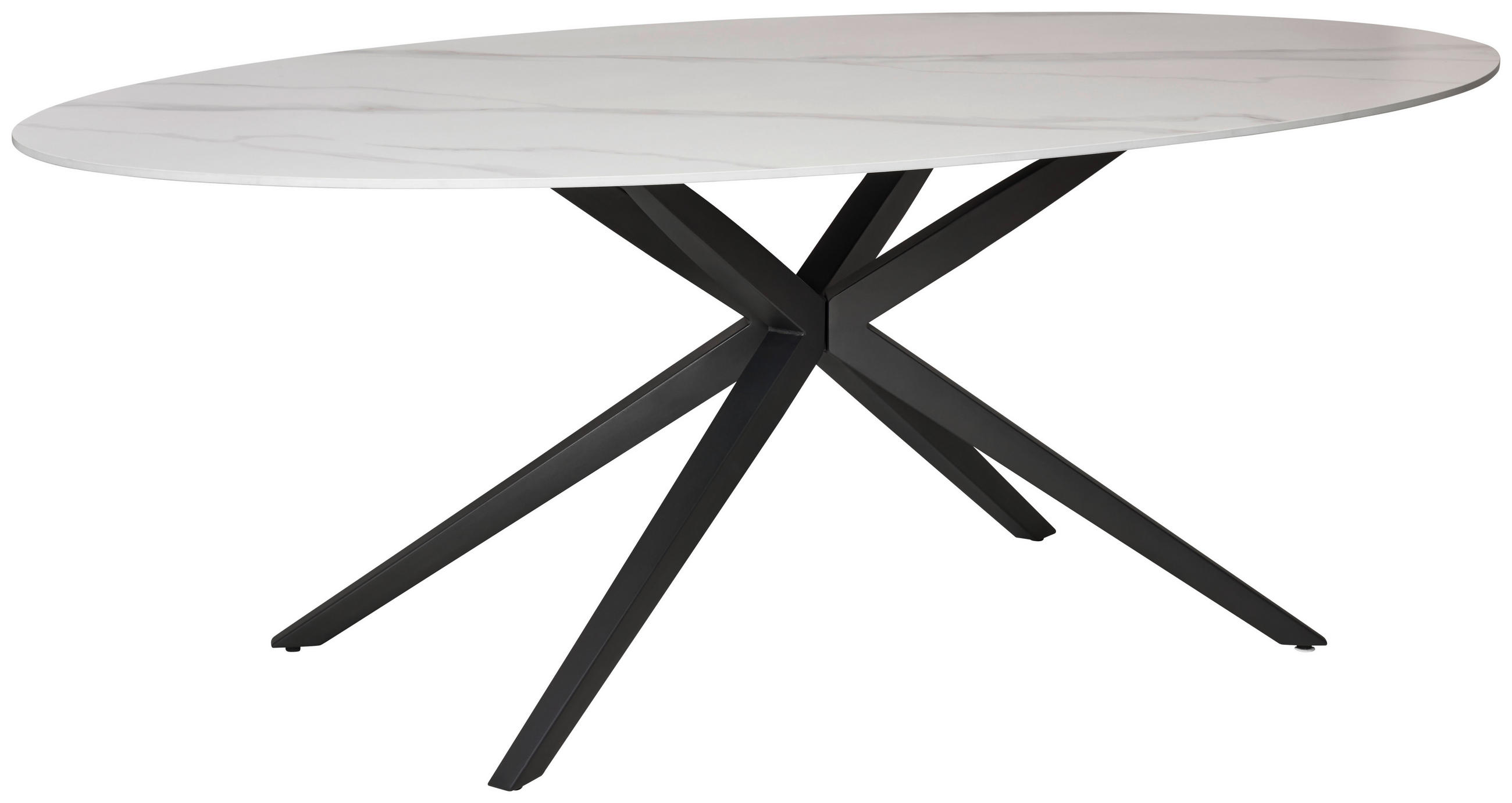 STOL ZA BLAGOVAONICU  bijela  metal, keramika      - bijela/crna, Lifestyle, metal/keramika (210/76/110cm) - Livetastic