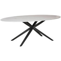 STOL ZA BLAGOVAONICU  bijela  metal, keramika      - bijela/crna, Lifestyle, metal/keramika (210/76/110cm) - Livetastic